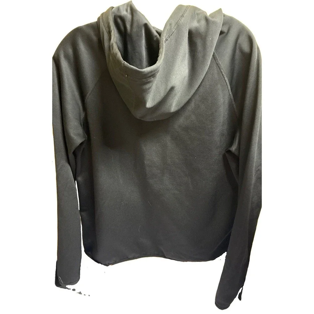 Black w/ White Swoosh  Nike  Hoodie. Pullover   Dri Fit   Women’s L